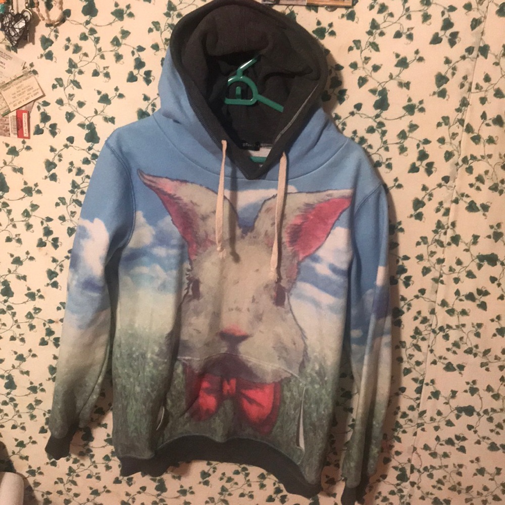 Alice in wonderland inspired hoodie. Poem on back